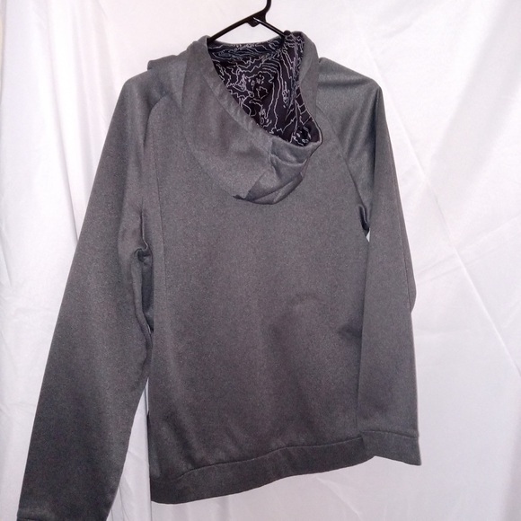 Nike Men M Hoodie Sweatshirt Gray Dri-Fit Pullover Big Center Swoosh Mock Neck - Picture 2 of 11